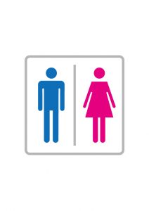 男女トイレマーク標識アイコンの貼り紙テンプレートデータ 無料 商用可能 注意書き 張り紙テンプレート ポスター対応