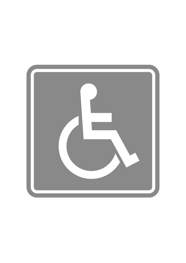 車椅子マーク標識アイコンの貼り紙テンプレートデータ 無料 商用可能 注意書き 張り紙テンプレート ポスター対応